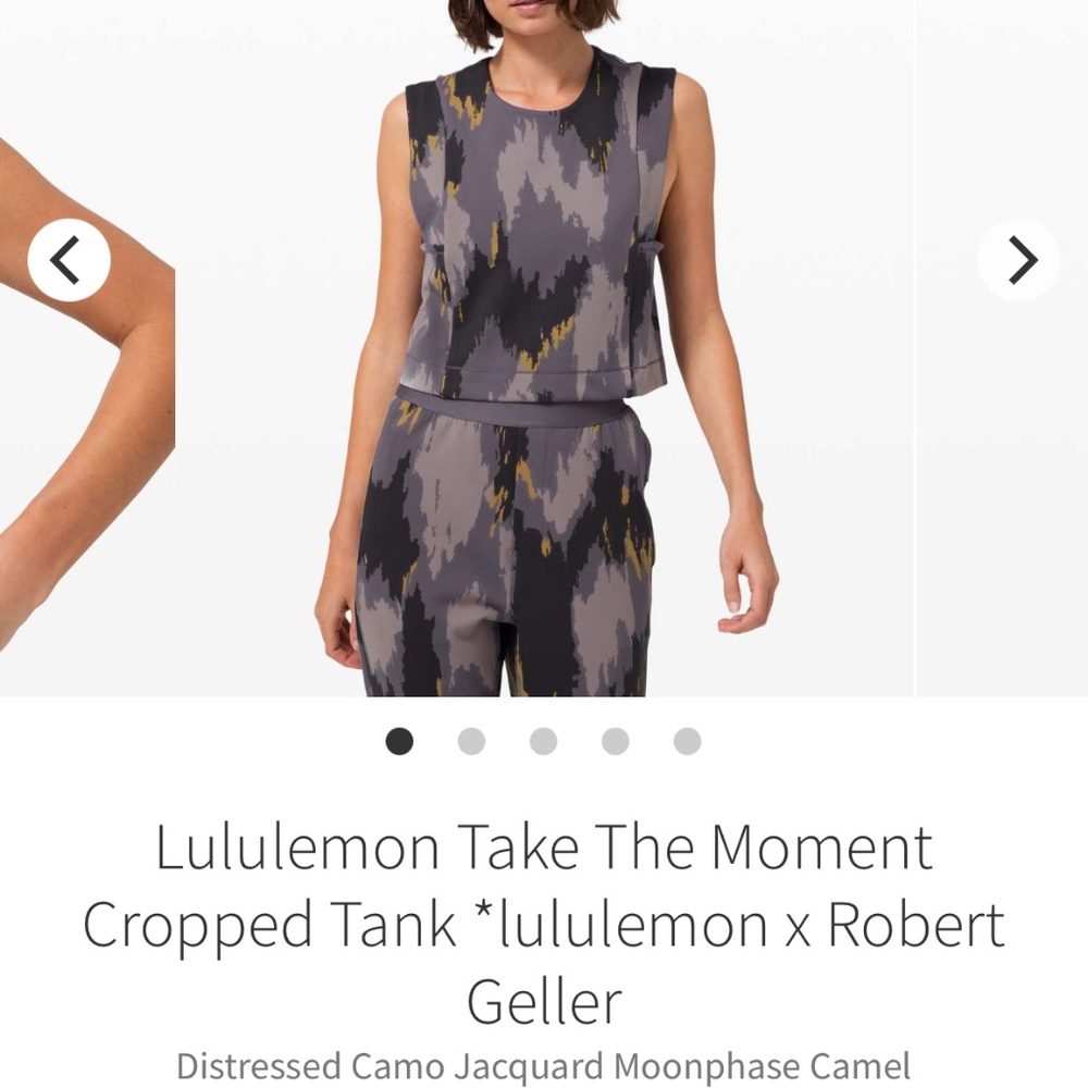Lululemon; Take the Moment cropped tank